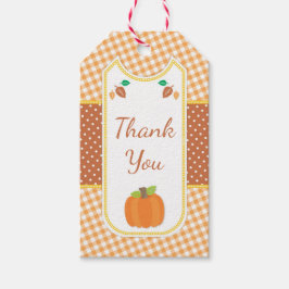 Etiqueta Para Presente Tag Presente do Chá de fraldas de Abóbora de Queda