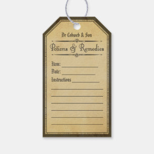Etiqueta Para Presente Tag vazios do apothecary do vintage do Dia das