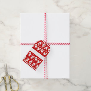 Etiqueta Para Presente Tag vermelho e branco do presente do Natal dos