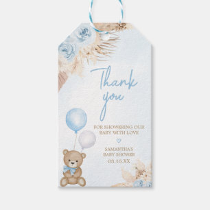 Etiqueta Para Presente Tags de favorecimento do Chá de fraldas do Urso Az