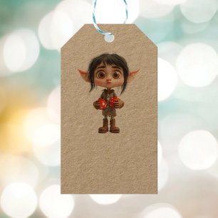 Etiqueta Para Presente Tags de presentes do Elf Kraft de Natal Surpreso