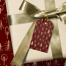 Tags para Presente das Cenas de Inverno de Vermelh