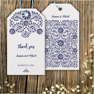 ETIQUETA PARA PRESENTE TALAVERA MEXICANA AZUL