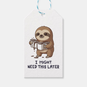 Etiqueta Para Presente Talvez Preciso De Café Mais Tarde - Humor Lenta