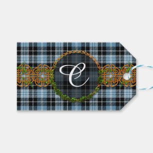 Etiqueta Para Presente Tartan de Clark do monograma