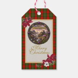Etiqueta Para Presente Tartan do Clã Escocês MacGregor