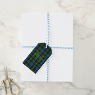 Etiqueta Para Presente Tartan Dourado Nome/Monograma do Clã Escocês MacKe