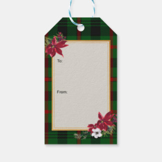 Etiqueta Para Presente Tartan e Brasão do Clã Escocês Moncrieffe