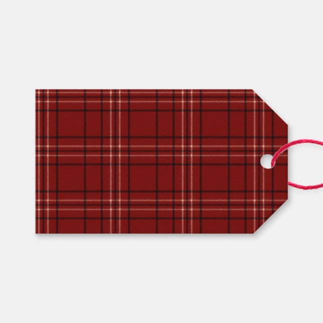 Etiqueta Para Presente Tartan Rico (Frente (horizontal))