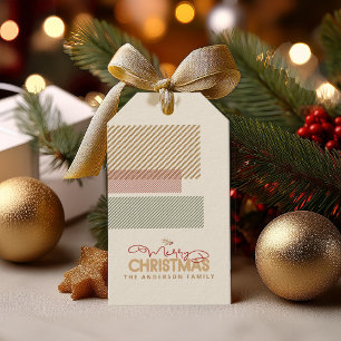 Etiqueta Para Presente Tartan Twill Feliz Natal ID1141A