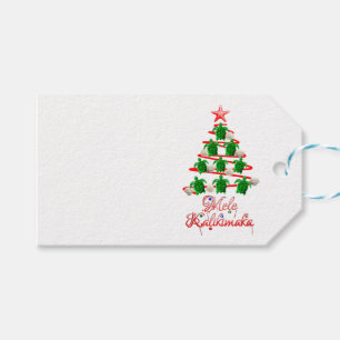 Etiqueta Para Presente Tartarugas marinhas Mele Kalikimaka