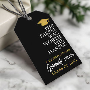 Etiqueta Para Presente Tassel valeu a pena ser durão - graduação moderna
