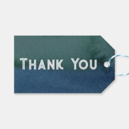 Etiqueta Para Presente Teal Azul Minimalista Moderno