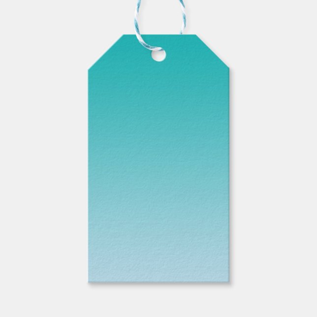 Etiqueta Para Presente Teal Ombre (Frente)