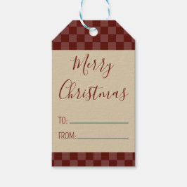 Etiqueta Para Presente Teal Vintage Cozy Elegante Natal Quente