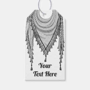 Etiqueta Para Presente Tecido Tradicional do Keffiyeh Scarf Palestino