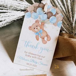 Etiqueta Para Presente Teddy Bear Chá de fraldas mal podemos esperar