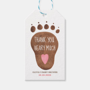 Etiqueta Para Presente Teddy Bear Muito Chá de fraldas