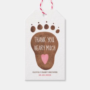 Etiqueta Para Presente Teddy Bear Muito Chá de fraldas Dotado