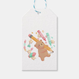 Etiqueta Para Presente Teddy's Back to School Illustration