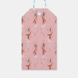 Etiqueta Para Presente Tema de Ballet de Noz Nutcracker Rosa Meninas