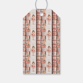 Etiqueta Para Presente Tema de Ballet Pastel com Fitas e Tutus