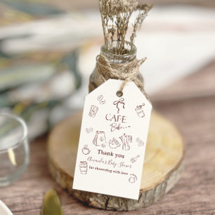 Etiqueta Para Presente Tema de Café Café Bebe Brewing Arco Baby Shower