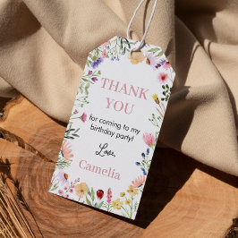 Etiqueta Para Presente Tema De Flor Selvagem Obrigado Tag