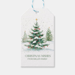 Etiqueta Para Presente Tema de Natal Desejos de Natal Tipografia Retro