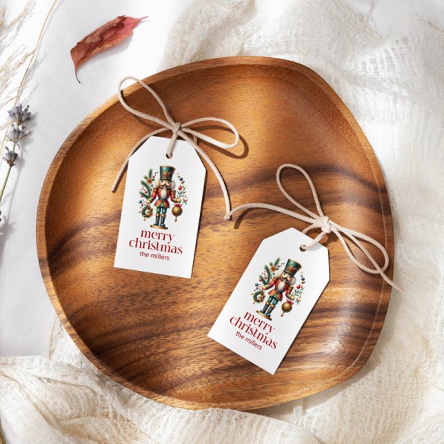 Etiqueta Para Presente Tema de Natal Nutcracker (Criador carregado)