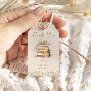 Etiqueta Para Presente Tema do Livro Chá de panela de flor selvagem