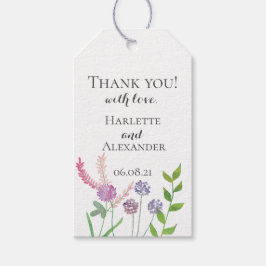 Etiqueta Para Presente Tema Flores Selvagens