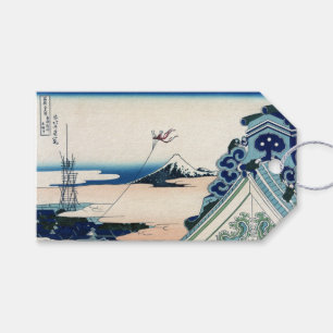 Etiqueta Para Presente Templo Honganji Vista do Monte Fuji Xilogravura Ja