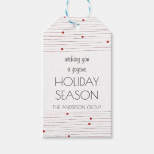 Etiqueta Para Presente Temporada de Férias Feliz Natal Corporativo Vermel