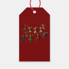 Etiqueta Para Presente Ten Lords Leaping The Ten Commandments Vector