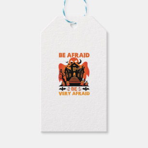 Etiqueta Para Presente Tenha Muito Medo Casa Assombrada de Halloween Abób