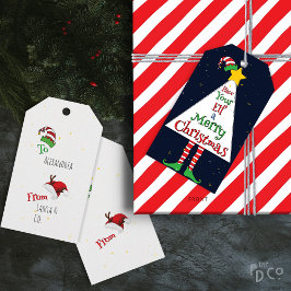 Etiqueta Para Presente Tenha um feliz Natal para o seu Elf