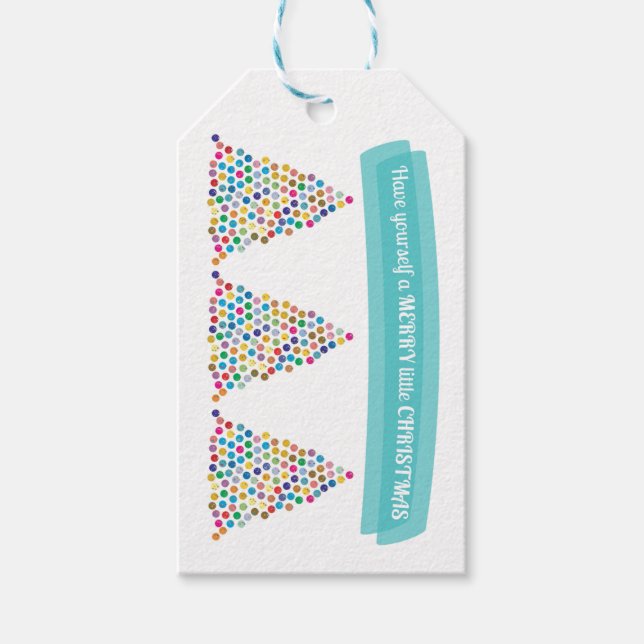 Etiqueta Para Presente Tenha um pequeno natal feliz (Frente)