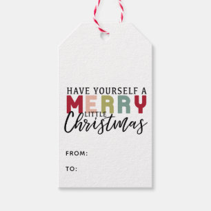 Etiqueta Para Presente Tenha uma feliz de natal colorida