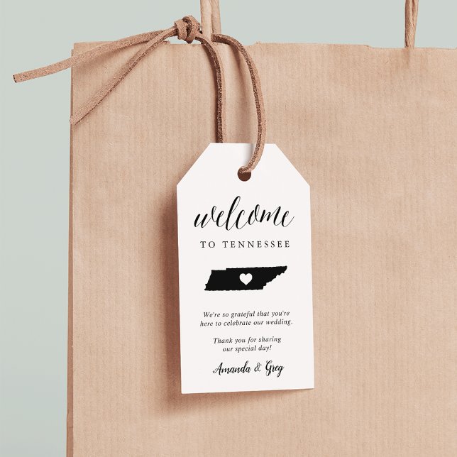 Etiqueta Para Presente Tennessee Wedding Welcome (Criador carregado)