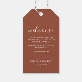 Etiqueta Para Presente Terracotta Burnt Orange Welcome Wedding Favor