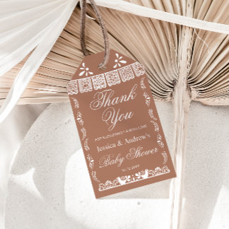 Etiqueta Para Presente Terracotta Cielito Lindo Chá de fraldas mexicano