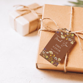 Etiqueta Para Presente Terracotta & Cream Wildflower Boho Casamento