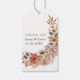 Etiqueta Para Presente Terracotta flores e casamentos outono de outono