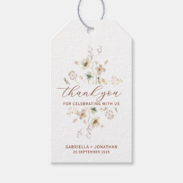 Etiqueta Para Presente Terracotta Wildflower Weding Favor Obrigado