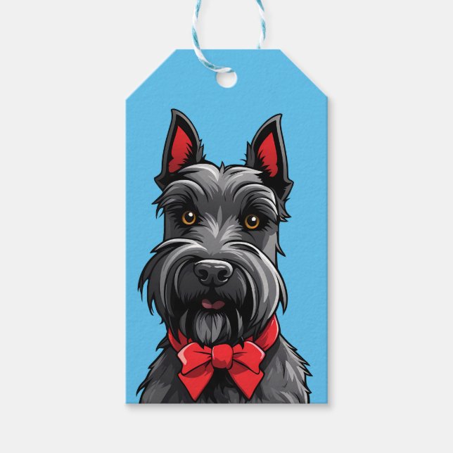 Etiqueta Para Presente Terrier escocês (Frente)