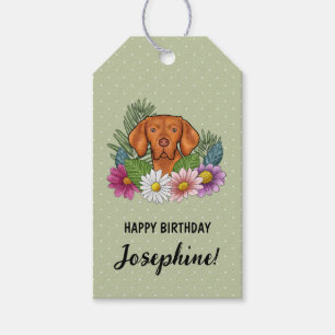 Etiqueta Para Presente Terrier Wheaten de Capa Macia Flores Aniversário V
