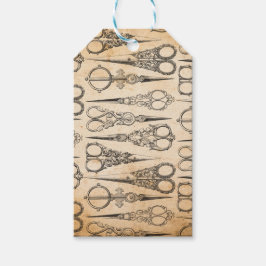 Etiqueta Para Presente Tesoura Vintage Sewing