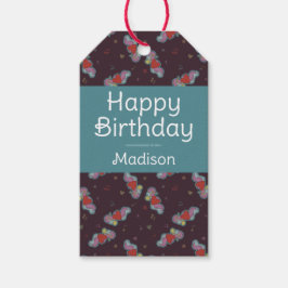 Etiqueta Para Presente Teto de Festa de aniversário do Tema das Portas do