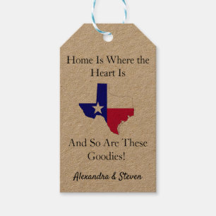 Etiqueta Para Presente Texas Casa É Onde Está O Coração